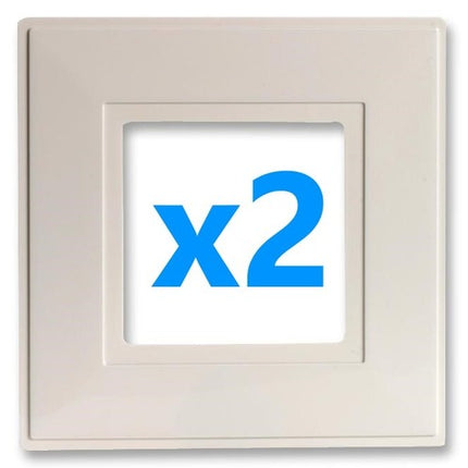 2 x White Single Light Switch Socket Finger Plates Surround Wall Protector Cover