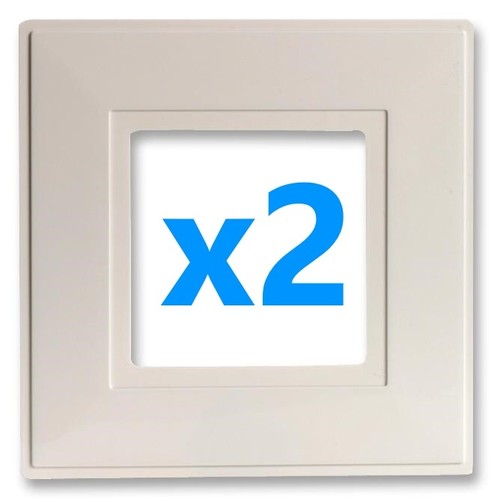 2 x White Single Light Switch Socket Finger Plates Surround Wall Protector Cover