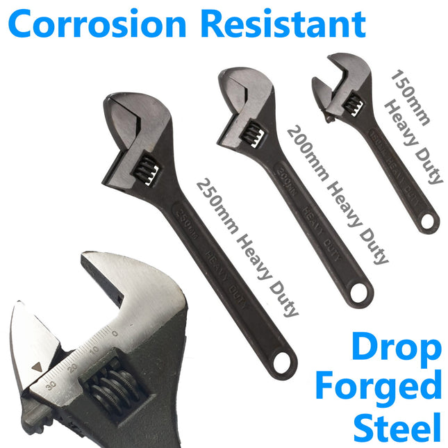 6-10" Adjustable Spanner Drop Forged Hardened Mini Large Wrench Jaw Opening UK