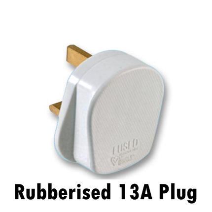Heavy Duty Rubber Extension 13A Mains Electric High Impact Trailing Plug Socket