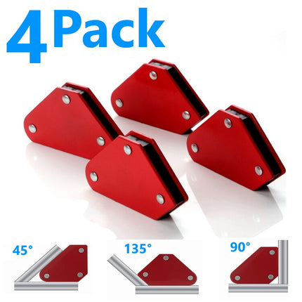 4x Welding Magnet Magnetic Square Welder Holder Arrow Clamp 45° 90° 135° 9lb