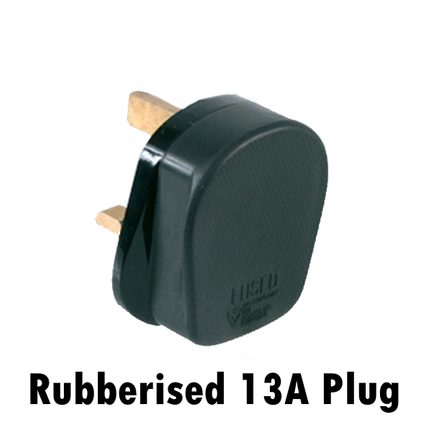 Heavy Duty Rubber Extension 13A Mains Electric High Impact Trailing Plug Socket