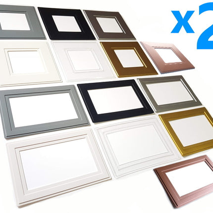 2 x Finger Plates Light Switch Single Double Plug Socket Surround Panel Cover