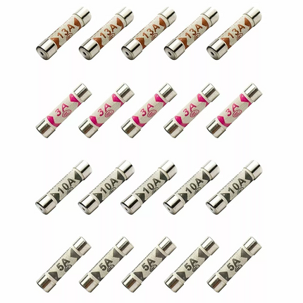 3A 5A 10A 13A  Fuse Domestic Cartridge Plug Household Mains 3 5 10 13 Amp Fuses