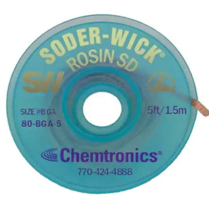 Chemtronics Soder-Wick Rosin Flux Desoldering Braid Wick Purple Label BGA 5.3mm