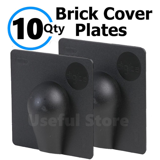 10 Brick Buster Plate Cable Wall Entry Tidy Cover Exterior Outdoor Coaxial BLACK