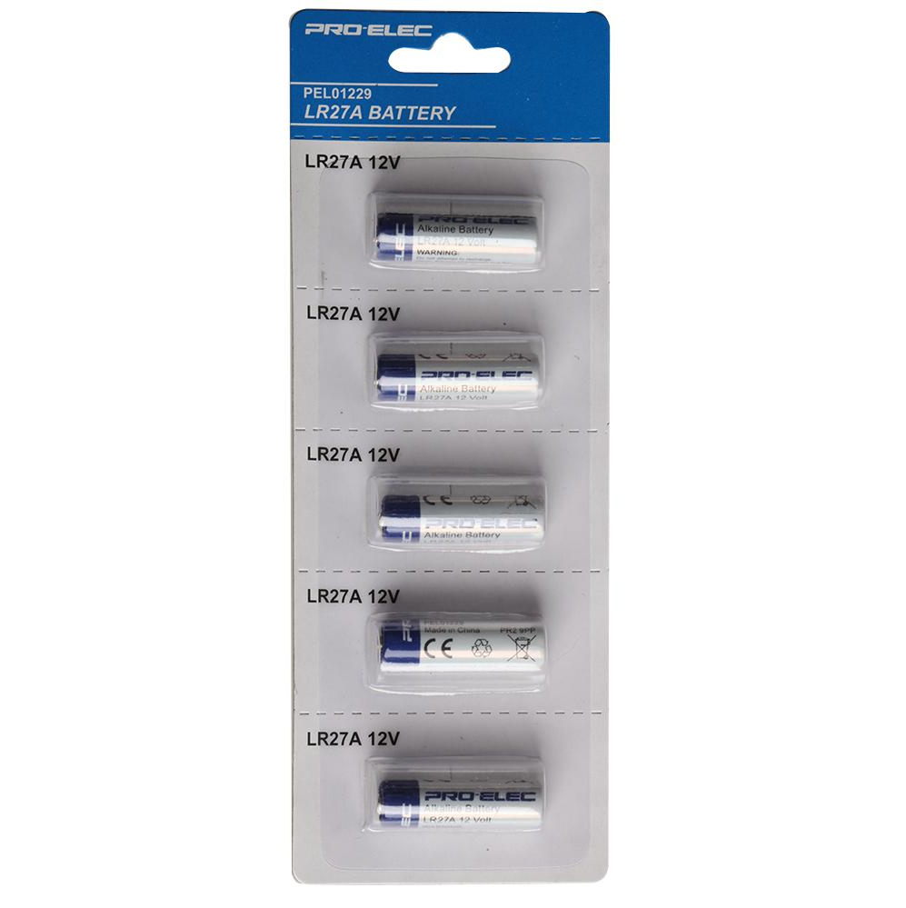 MN27 LR27 A27 27A Battery for Car Key Fobs, Garage Door Remotes 5 Pack