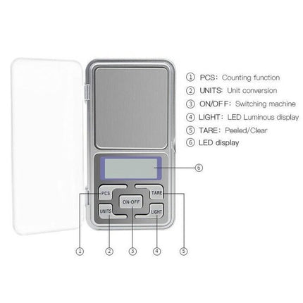 Pocket Digital Mini Scales Jewellery Gold Weighing LCD Kitchen 0.01g 200g Grams