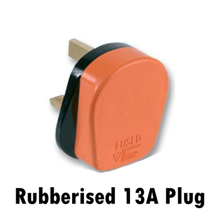 Heavy Duty Rubber Extension 13A Mains Electric High Impact Trailing Plug Socket