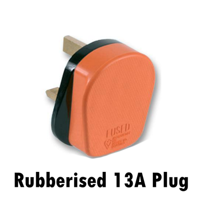 Heavy Duty Rubber Extension 13A Mains Electric High Impact Trailing Plug Socket