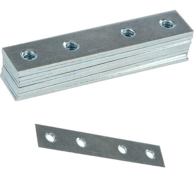 10x FLAT STRAIGHT STEEL MENDING PLATES BRACKETS 75mm METAL BRACES JOIST REPAIRS