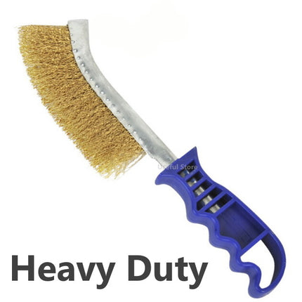 Brassed Steel Wire Brush Hand DIY Metal Cleaner Scourer Rust Paint