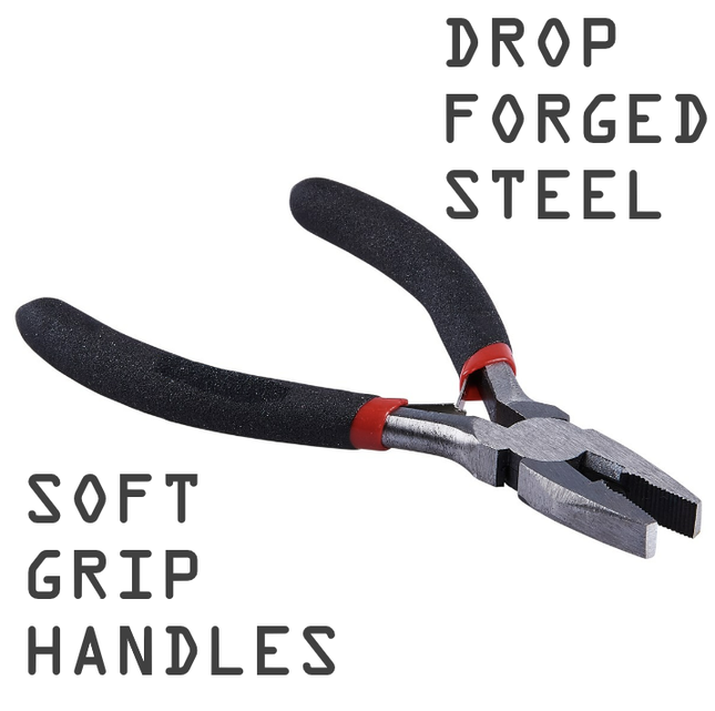 Small Mini Combination Pliers Precision Jewellery Craft Spring Grip Handles