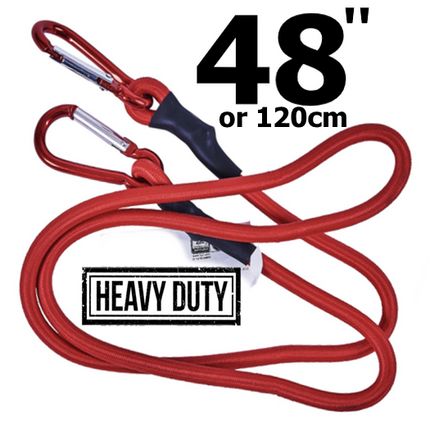 Heavy Duty 48" / 120cm Bungee Cord Clips Strap Tie Rope Carabiner Spring Loaded