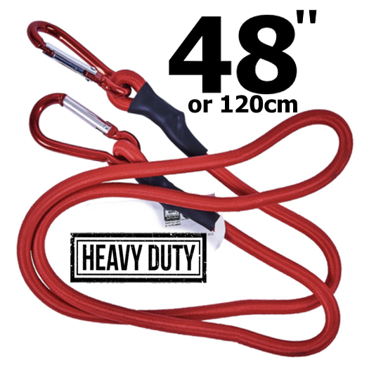 Heavy Duty 48" / 120cm Bungee Cord Clips Strap Tie Rope Carabiner Spring Loaded