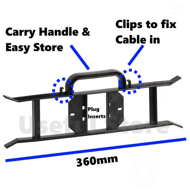 Cable Wire Tidy Reel H Frame Extension Power Lead Rope Carrier Wrap Holder
