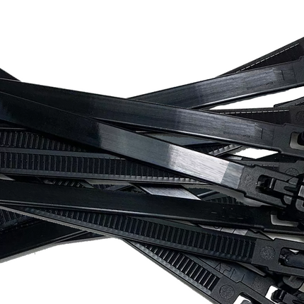 Cable Ties Releasable Reusable Black Plastic Zip Tie Wraps 7.5mm x 300mm UK
