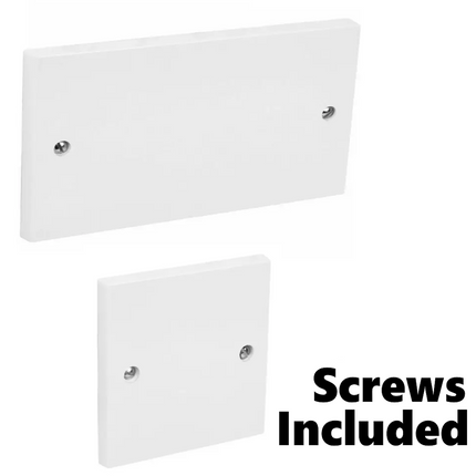 Single Double Gang Blanking Plate White Cover for Light Switch Plug Wall Socket