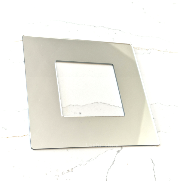 Mirror Single Light Switch Socket Finger Plates Surround Wall Protector Cover