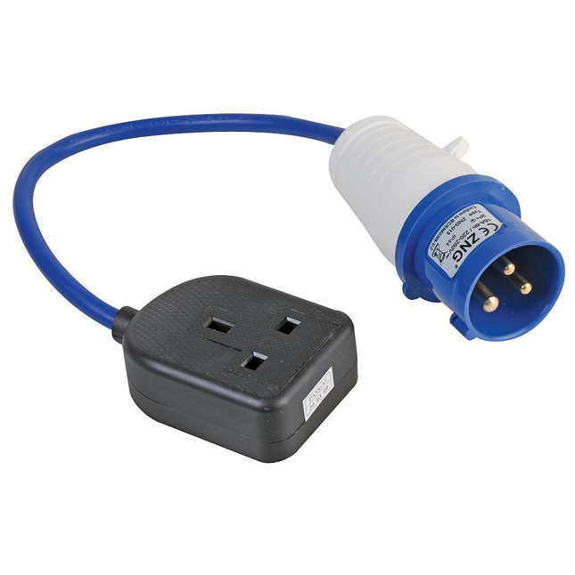 Caravan Camping Hook Up Adapter 230V UK Mains Conversion Socket Connector Lead