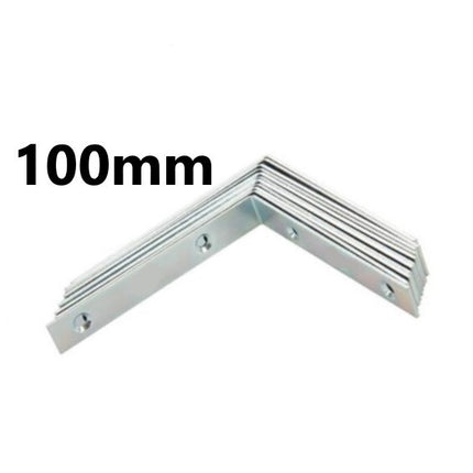 20x STEEL 90 DEGREE ANGLE BRACKETS 100mm Metal Braces Joist Corner Mending Plate