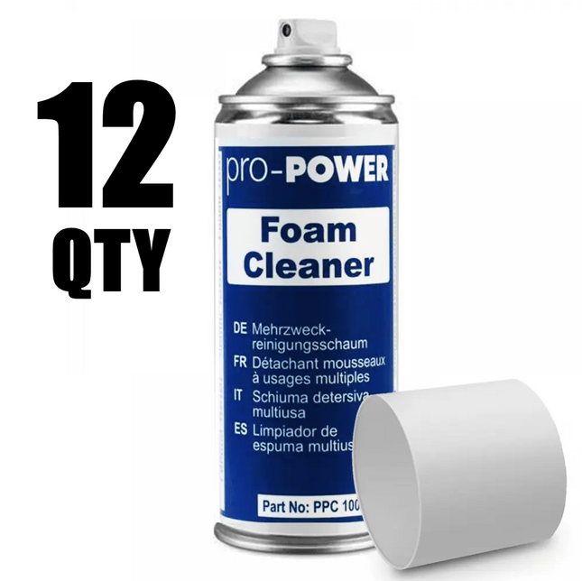 12 x Pro Power Foam Cleanser 400ml Multi Purpose Anti Static Cleaner Price X 12