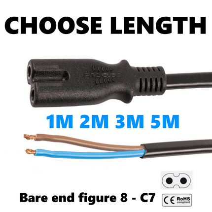Figure 8 Power Cord C7 Figure 8 Fig of 8 Lead to Bare End Cable Console Laptop