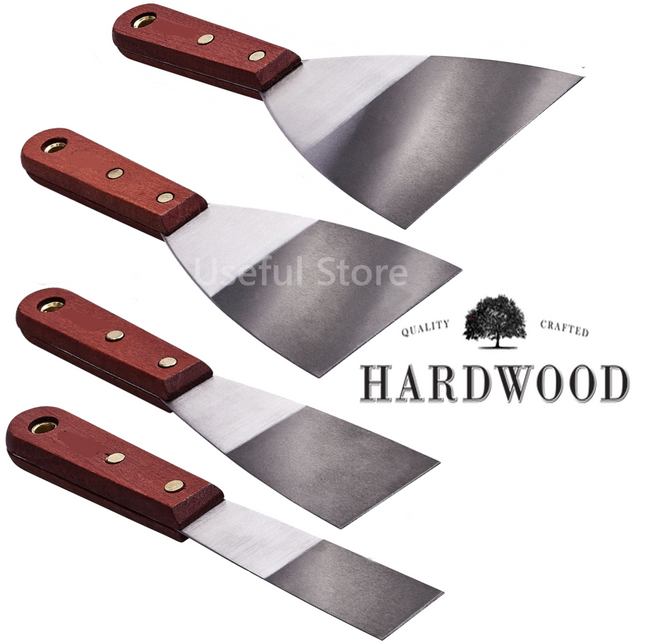 Hqardwood Professional Scale Tang Steel Paint Scrapers Wallpaper Filling H Duty