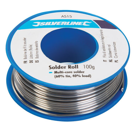 Silverline 250g / 100g Roll Multi-core Solder Wire Electronic Tin Lead 60/40 1mm