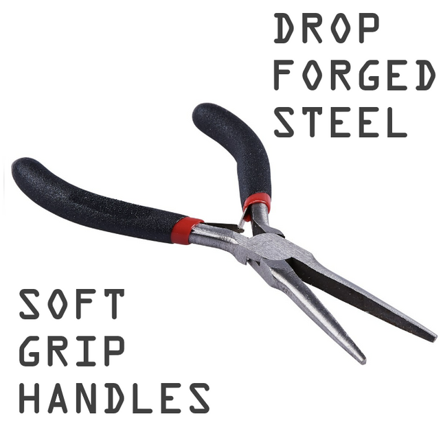 Small Mini Extra Long Nose Plier Precision Jewellery Craft Spring Grip Handles