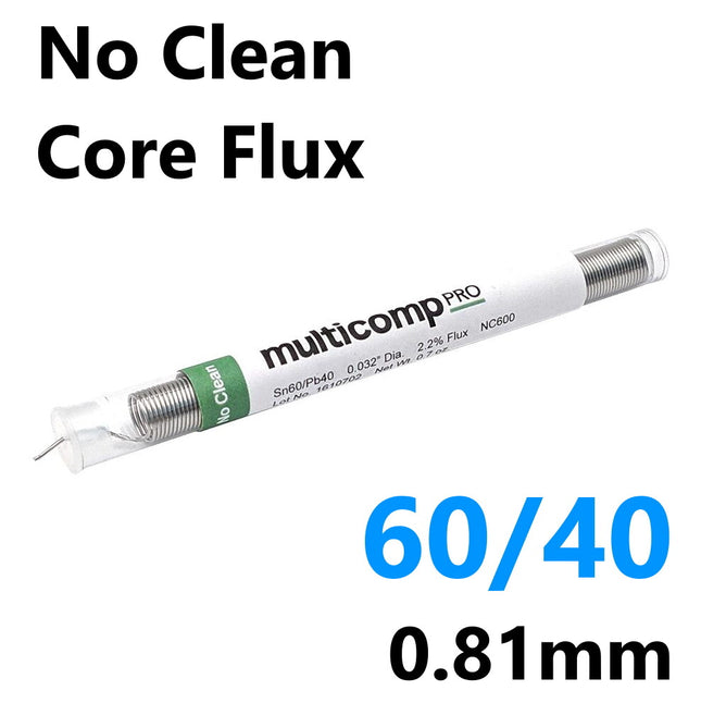 60/40 Tin Lead Solder Wire Electrical Soldering No Clean Core Flux 0.81mm 19g