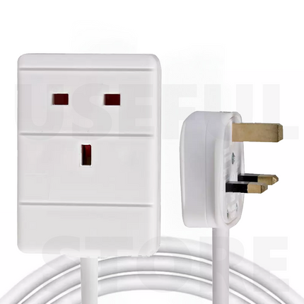 1 Way Gang Single Socket Mains Electric Extension Lead 0 - 10M Cable 13A UK Plug