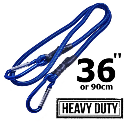 Heavy Duty 36" / 90cm Bungee Cord Clips Strap Tie Rope Carabiner Spring Loaded