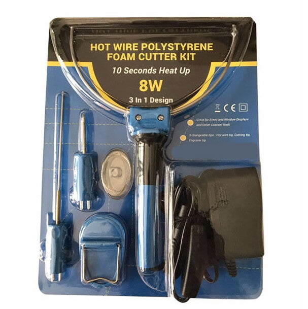 3 in 1 Hot Wire Electric Foam Cutter Styrofoam Polystyrene Cutting Tool Set 8W