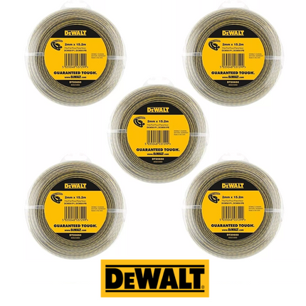 5x Dewalt DT20650-QZ Line Trimmer Wire 2mm 15.2m Dewalt DCM561 DCM561P1 DCM561PB