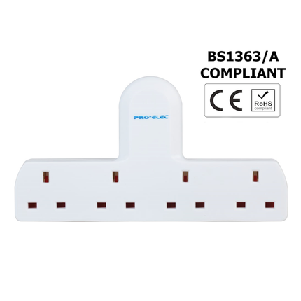 Main Adaptor Extension Power Socket 3 or 4 Way Gang Switched Multi UK Plug 13A