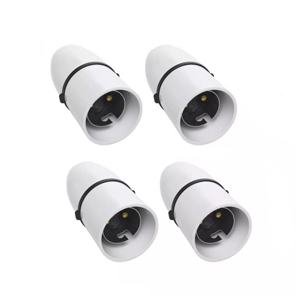 4 X Bayonet Light Fitting Lamp Holder B22 Cord Grip Unswitched Pendant Ceiling