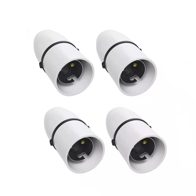 4 X Bayonet Light Fitting Lamp Holder B22 Cord Grip Unswitched Pendant Ceiling