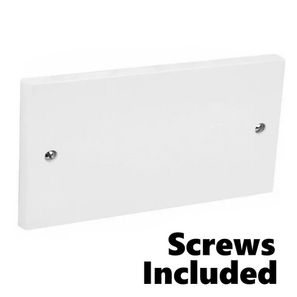 Single Double Gang Blanking Plate White Cover for Light Switch Plug Wall Socket