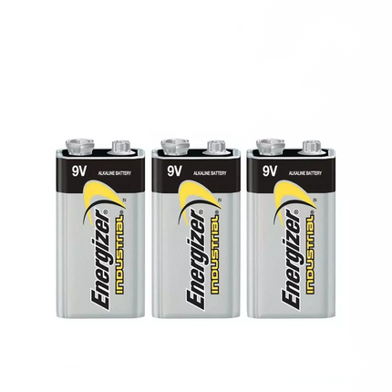 3x Genuine Energizer 6LR61 MN1604 Industrial Battery 9V Alkaline Batteries