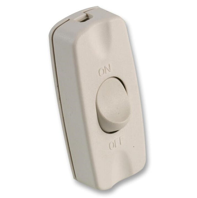 White Inline 2 Core 1A Torpedo Rocker On Off Switch Table Lamp Desk Light