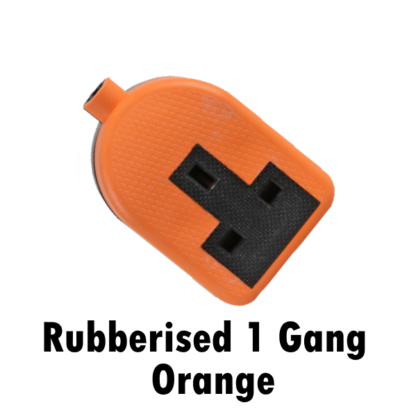 13 Amp Pro Elec 1 Gang Rubber Socket 13A Heavy Duty Mains Electrical PRO-ELEC