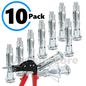 10 x Heavy Duty Hollow Wall Anchors Metal/Cavity/Plasterboard Plug/Fixing Screws
