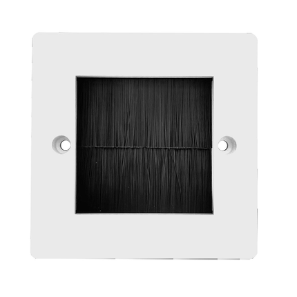 Brush Faceplate Cable Exit Entry Wall Socket Cover Face plate with Metal Strip