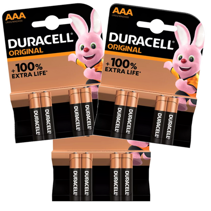 Duracell Original AA AAA Batteries Alkaline Power LR03, LR6 Long Lasting Expiry