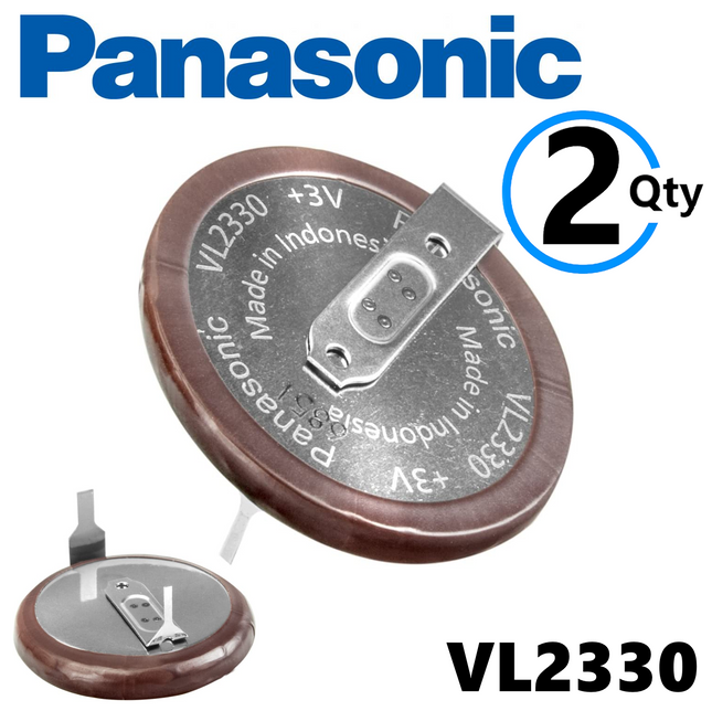 2 x Panasonic VL2330 Battery Key Fob Range Land Rover Discovery 3 Ford Transit