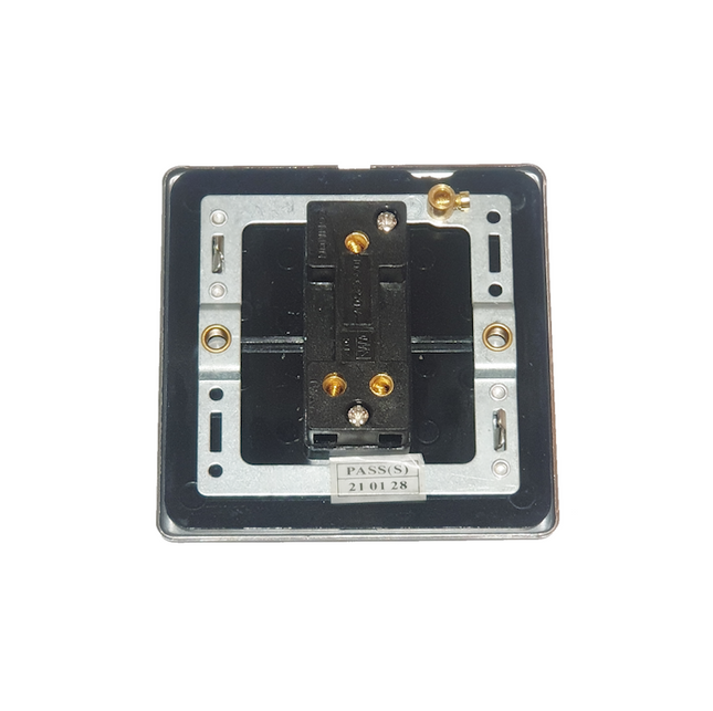 Screwless Single or Double Light Switch 1 or 2 Gang 2 Way Wall Polished Chrome