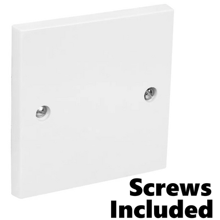 1 Gang Single Socket Blanking Plate with Screws Wall Plug Electric Socket Cover