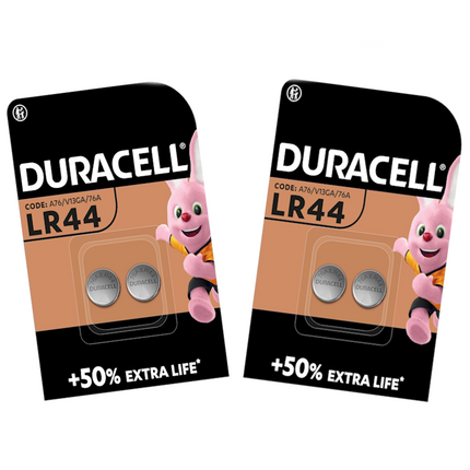 Duracell LR44 Batteries AG13 357 A76 RW82 L1154 SR44 Coin Cell Button Alkaline