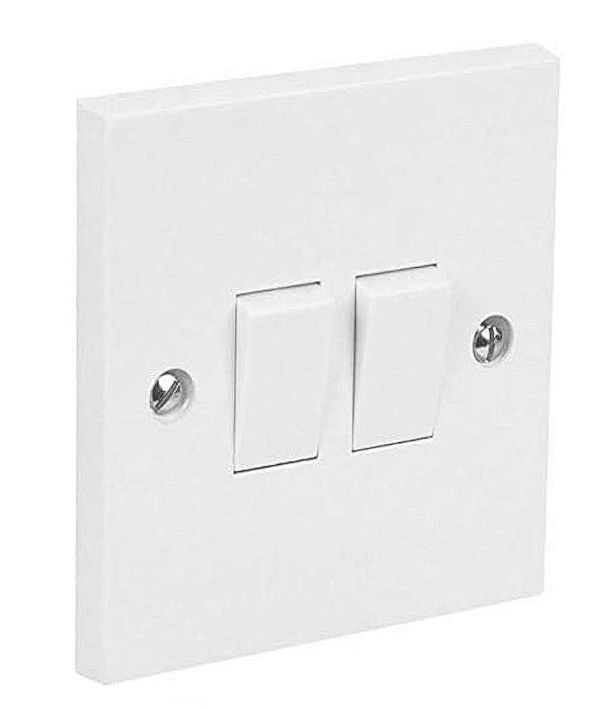 Switched Plug Sockets White Plastic UK Light Electrical Wall Socket 13 Amp